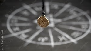 amulet of predictions on the background of the magic circle. helps in exchanging information with parallel worlds and foreseeing the future, serves to develop intuition.