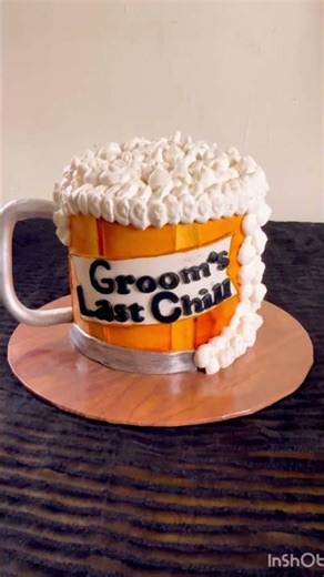 Beer Mug Cake for a bachelorette!