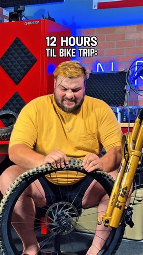 Nrml Mtber on Instagram: "Your Buddy That Decides To Work On His Bike The Night Before The Big MTB Bike Trip You’ve Had Planned For Months #mtb #comedy #mtb4life #bike #ebike #bicycle #downhill"