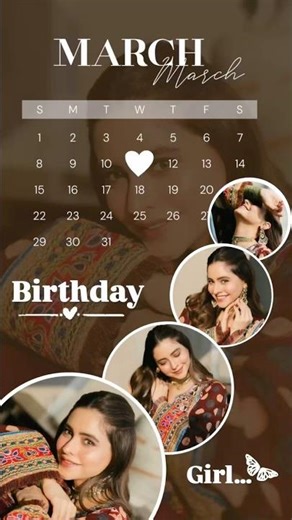 Creative Birthday Calendar Edit for Girls 🎂 | Instagram Story Editing Ideas #shorts