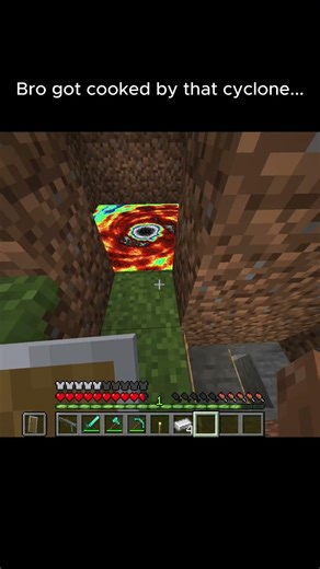Bro got cooked by that cyclone... 💀 #minecraft #memes