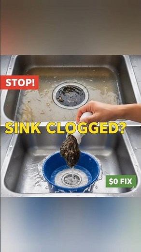 Kitchen Sink Slow Draining with Disposal? Do THIS First ($0 Fix) #appliancefix #quickdiy
