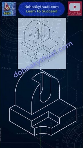 HOW TO DRAW AUTOCAD 2D TO 3D | ISOMETRIC PROJECTION # Short #autocadforbeginners
