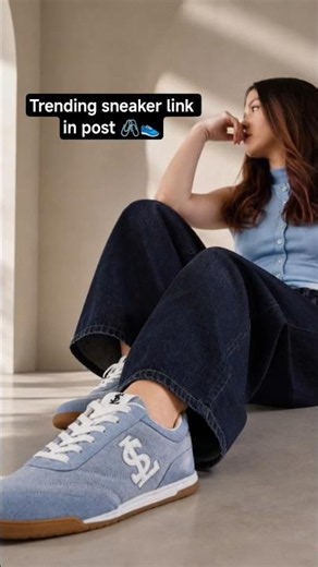 Upgrade your Shoe Game with these Blue Sneakers! 👟✨#trending #sneakers