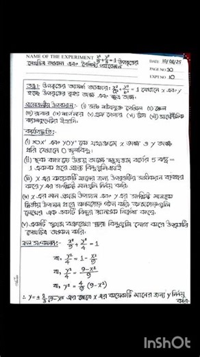 উপবৃত্তের লেখচিত্র অঙ্কন ও বৈশিষ্ট্য HSC Higher math 2nd paper practical answer