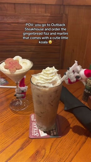 Enjoying Cute Drinks at Outback Steakhouse