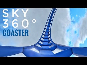 360° Blue Sky RollerCoaster Simulator for Google Cardboard [360 VR] 3D Video split screen SBS