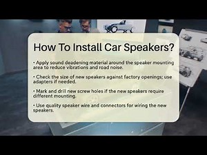How To Install Car Speakers? - Car Performance Pros