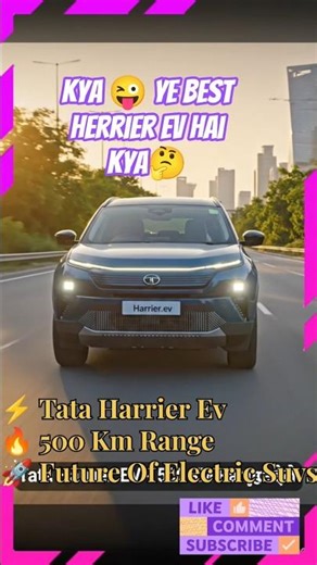Tata Harrier EV ⚡ 500KM Range | Price & Features 🔥 #shorts#trendingshort#automobile#viralvideo#carsw