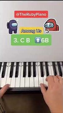 Among Us Sound Effects Piano Easy Tutorial With Letter Notes #Shorts #piano