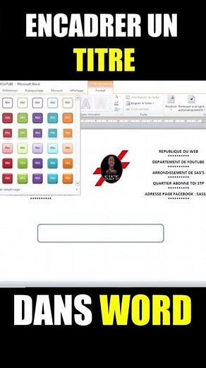 Encadrer Un Titre dans Word comme un Pro