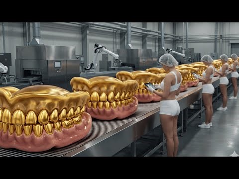 Inside the Factory That Turns 24K Gold Into Teeth 😱 | Full Manufacturing Process
