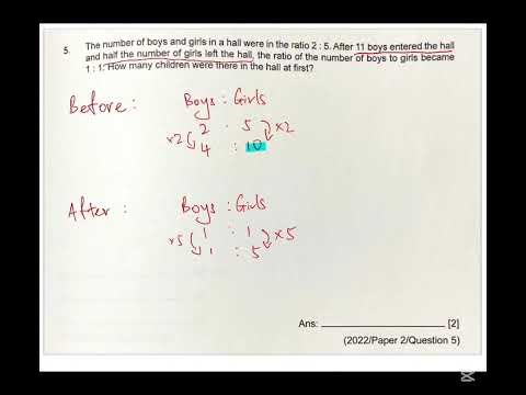 PSLE MATHS - Ratio & Percentage Q05