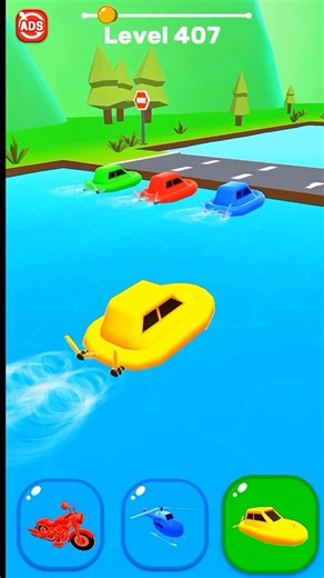 Shape Shifting Level 407 – Ultra Fast Impossible Pro Run! ⚡😱 #shorts