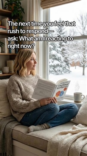 Most of the time, the rush to respond isn’t about the present moment — it’s an old pattern trying to protect you. What do you notice when you ask yourself this? #EmotionalIntelligence #SelfAwareness #HealingJourney #MentalHealthMatters #BookTok