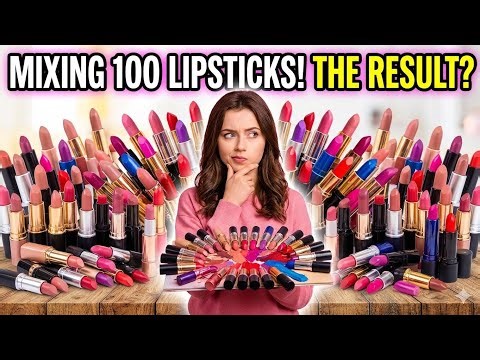What Happens When You Mix 100 Lipsticks? 😱 | The Mystery Shade Revealed!