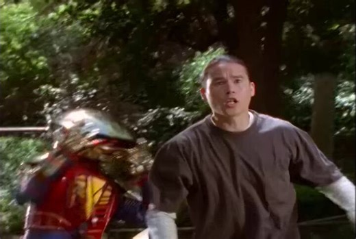 Adam morphs into the Black Ranger in Power Rangers in Space.