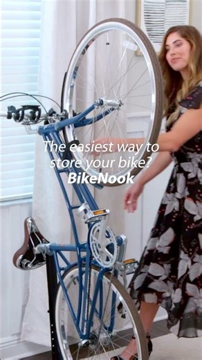 Easy Bike Storage Hack with Bike Nook #cycling #bikestorage #cyclinglife