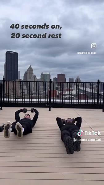 Rooftop Dumbbell Partner Workout in Pittsburgh