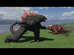 Godzilla vs Baragon - Roblox Age Of Titans