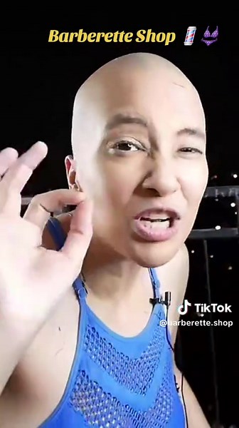 Barberette Amazing Feeling Getting Fresh Shaved Bald 💈👙