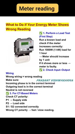 What to Do if Your Energy Meter Shows Wrong Reading #electricalwifi #electrician #electricity #fblifestyle #electrical | Electrical wifi