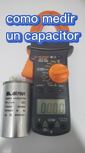medición de capacitor #refrigerator #electri
