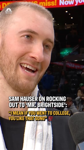 NBC Sports Boston on Instagram: "Sam Hauser has been in a rhythm lately (including jamming out to Mr. Brightside) 🕺"