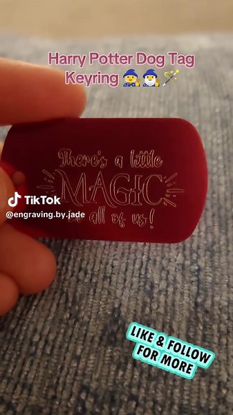 Custom Harry Potter Dog Tag Keyrings for Fans