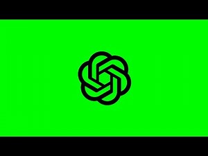 Chatgpt 3D Logo Rotating Animation Green Screen video