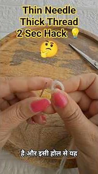 Make your Own Threader And Thread Any Needle in no time, #hack #crochet #diy #hacks #trending