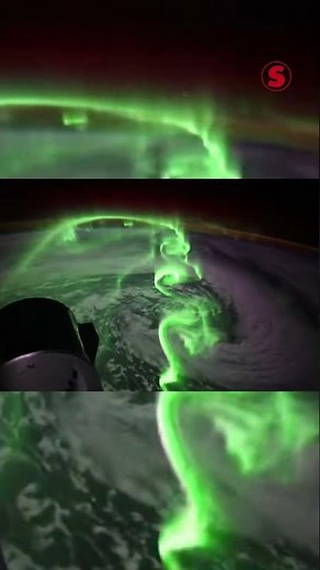 Aurora austral vista do espaço #superinteressante #ciencia #curiosidades #astronomia