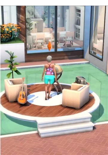 The sims 4 platform above pool #sims4ideas #sims4pool #thesims4