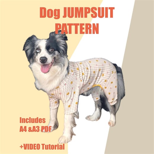 Dog Jumpsuit Sewing Pattern PDF: Printable Pet Romper (S-3XL) Instant Download - Etsy