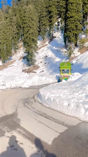 Beautiful snowfall scene at tolipeer #tolipeer #snowfall #travel #reels