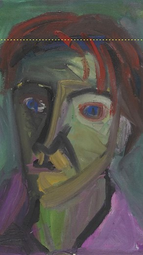 6.9K views · 16 reactions | Artist Lucy Jones is known for her challenging self-portraits and expressionist landscapes. Here she offers an insight into her powerful work, painted shortly after her time studying in Rome. Find Jones’s portrait on Room 29 on Floor 1  Lucy Jones (“Self Portrait”) by Lucy Jones, 1987. Lucy Jones/ Flowers Gallery, London #NationalPortraitGallery #Portraiture #DisabilityHistoryMonth @flowersgallery | National Portrait Gallery | Facebook