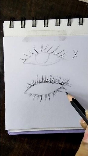 How to draw eyelashes like a pro✨#tutorial #sketch #art #easydrawing #eyelashes #ytshorts