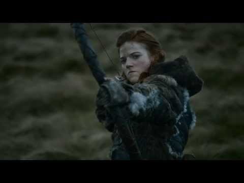 Games Of Thrones Ygritte shoots John Snow 3 times with arrows s03e10