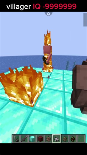 Minecraft villager IQ -99999#viral #minecraft #gaming
