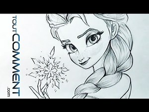 Dessiner Elsa, La Reine des neiges / Elsa Drawing Tutorial Frozen