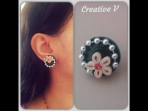 How To Make Quilling Stud Earrings / Design 6 / Tutorial
