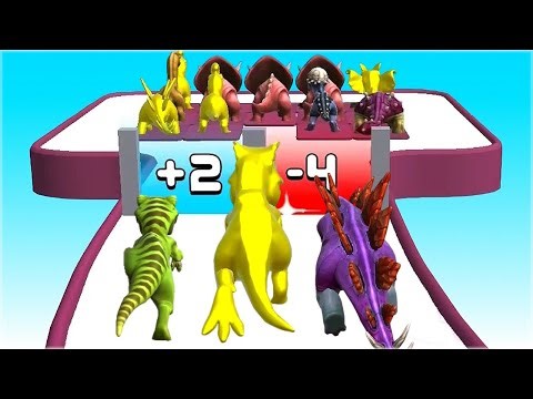 DINO RUN - Merge Run & Battle Dinosaur Max Level Gameplay (New Update)
