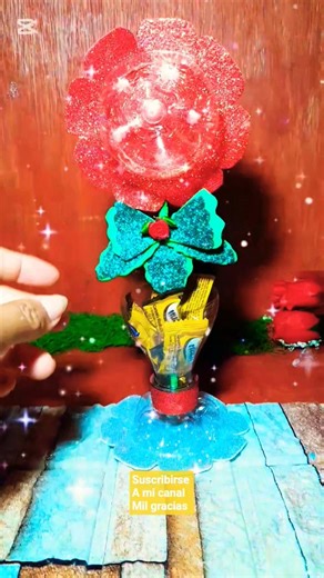 Dulcero Creativo con Botella y Foami Escarchado” ✨ #ideascreativas