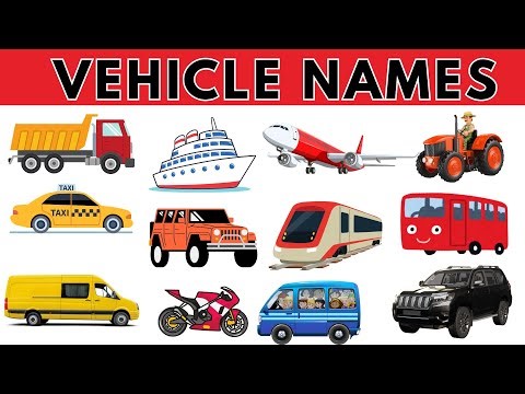 20 Vehicle Names for Kids | Vocabulary Words | Fun Learning Video