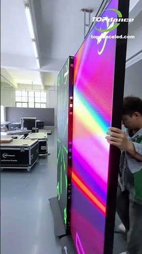 Outdoor Flexible Transparent LED Screen 45° Bendable, 6000 nits Bright#WallLEDScreen#LEDPanelScreen