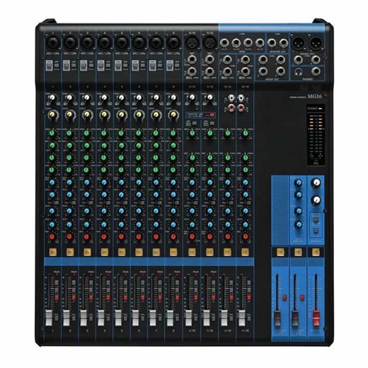 MG16 Professional 16-Channel Digital Audio Mixer New Model Professional Audio Console with USB Connectivity Video & Lighting