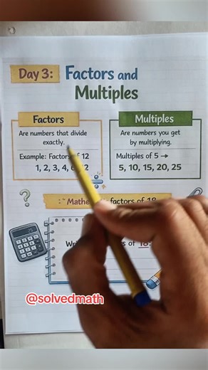 Basic Math series 3: Factors and multiples #learnontiktok #goviral #foryou #learnmath #viralvideos