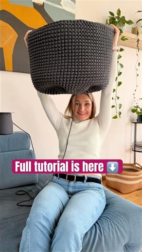 Simple crochet project for beginners - must have basket #crochet #easycrochet #diybasket #handmade