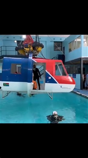 Dive Cape Town on Instagram: "When we are not in the sea we assist as divers on offshore survival courses. This is the same pool we use for all our open water courses and corporate team building sessions. Please note: The helicopter simulator is only for offshore survival courses. #divecapetown #survivalcentre #offshorecourses"