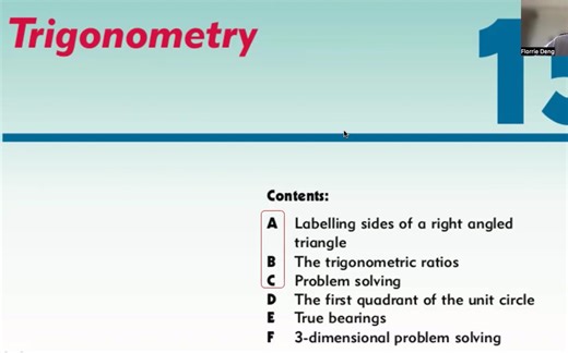 IGCSE Math Chap 15 - Trigonometry 1 三角函数1